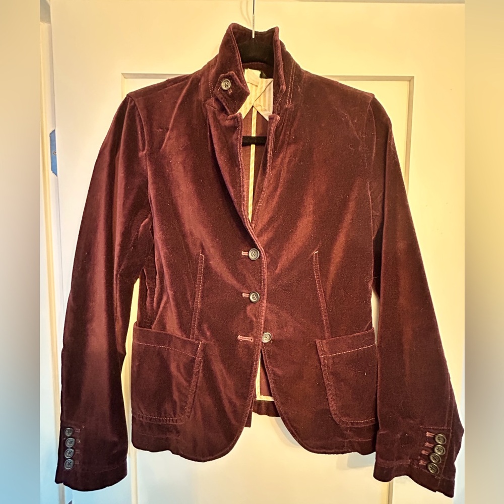 Purple Velvet J. Crew Blazer